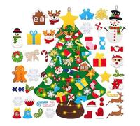 Genérico Árbol Navideño de Fieltro para Niños Pequeños,Actividad Manual de Navidad con Luces de Cuerda - Set De Árbol Navideño De Fieltro Con,Para Fiestas Aula Sala De Estar Exterior Pared Ventana