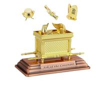 Genérico Arca de la Alianza Decorativa, Miniatura Religiosa Dorada, Los Productos Incluyen Aaron's Rod/Manna/Ten Mandments Stone. (B)