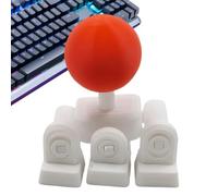 Generico Arcade Joystick Keycaps, 3D Printed Precision Retro Controller Replacement Caps, Mechanical Keyboard Novelty Accessories, Responsive Design, 2.6x1.97x2.52in, for Home, Rojo y ,