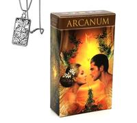 Genérico Arcanum Tarot - Edición de Bolsillo, Cartulina, Ideal para Principiantes, Incluye Tarjetas Y Collar