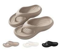 Genérico Arch Support Flip Flops for Women Plantar Fasciitis Orthopedic Sandals for Women Arch Support Walking Sandal Recovery Pillow Soft Summer Slides Comfortable Beach Sandals Non-Slip (Grey,36)
