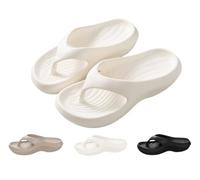 Genérico Arch Support Flip Flops for Women Plantar Fasciitis Orthopedic Sandals for Women Arch Support Walking Sandal Recovery Pillow Soft Summer Slides Comfortable Beach Sandals Non-Slip (White,38)
