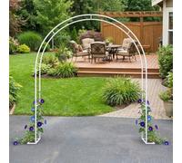 Genérico Arco de jardín, Arco de Boda, Arco de jardín de Metal con Base, Enrejado de Acero galvanizado para Rosas para Plantas trepadoras, Arco Floral Resistente a la Intemperie para jardín, Patio TR