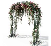 Genérico Arco de jardín, Arco de Boda, Arco de jardín de Metal, Enrejado de jardín Resistente para Plantas trepadoras, Arco de Boda para Exteriores, pérgola Decorativa para Rosas y Enredaderas, Decor