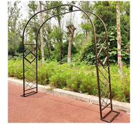 Genérico Arco de jardín, Arco de Boda, pérgola de jardín, pérgola de Hierro y Metal Resistente, pérgola de Soporte Decorativa para diversas Plantas trepadoras y Flores (marrón, 200 x 230 cm).