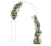 Genérico Arco de jardín de Metal, Enrejado de Acero para Plantas trepadoras, Arco para Ceremonias de Boda, Arco de Rosas para Exterior, Ancho Ajustable de 1,4 a 3,0 m, Altura de 2,3 m (Negro, 220 x 2