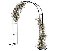 Genérico Arco de jardín de Metal, Enrejado de Acero para Plantas trepadoras, decoración para Bodas, Arco de Rosas para Exterior, Ajustable de 1,4 a 3,0 m de Ancho y 2,3 m de Alto (marrón, 300 x 230 c