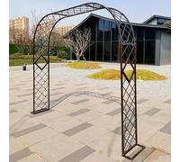 Genérico Arco de jardín de Metal Inoxidable de 1,5 MX 2,4 m, Soporte para Rosas y Enredaderas, Elegante Marco para cenador de Bodas, decoración de Arco de Flores para Patio Exterior (Negro)