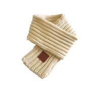 Genérico arco de madera para hombre Knit Scarves Warm Scarf Neck Warmer For Toddlers Boys Girls Oro Cruz, beige, Talla única