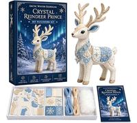 Genérico Arctic Winter Guardians DIY Patchwork Kit, Felt Animal Sewing Kit for Beginners, 3D Stuffed Animals Mythical Creature, Pre-Cut Handmade Craft Kit for Home Decor Creative Gift (C)