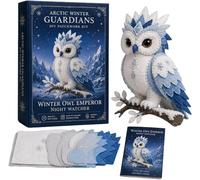 Genérico Arctic Winter Guardians DIY Patchwork Kit, Felt Animal Sewing Kit for Beginners, 3D Stuffed Animals Mythical Creature, Pre-Cut Handmade Craft Kit for Home Decor Creative Gift (I)