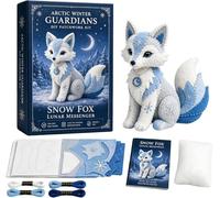 Genérico Arctic Winter Guardians DIY Patchwork Kit, Felt Animal Sewing Kit for Beginners, 3D Stuffed Animals Mythical Creature, Pre-Cut Handmade Craft Kit for Home Decor Creative Gift (A)