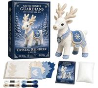 Genérico Arctic Winter Guardians DIY Patchwork Kit, Felt Animal Sewing Kit for Beginners, 3D Stuffed Animals Mythical Creature, Pre-Cut Handmade Craft Kit for Home Decor Creative Gift (D)