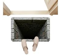 Genérico Area Rug, Trippy Hole Runner, Geometric Bottom Pad, Soft Comfort, Water Absorbent Decorative Texture, Modern Home Improvement, Round Small Size For Halloween Holiday New Year Eve Celebration