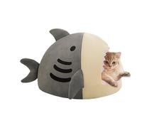 Generico Arenero calefactado para gatos, casa para gatos con forma de tiburón, térmico para animales pequeños, para todos los padres de animales: para interiores de invierno, salón, dormitorio de