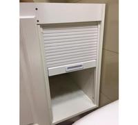 Genérico Armario con Puerta Enrollable Que Ahorra Espacio, Armario Plegable con Puertas correderas y Tirador, Puertas enrollables para Oficina en casa y Estudio, Almacenamiento para tocador