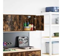Genérico Armario de Pared para Garaje Madera de ingeniería Roble Ahumado,Economía e Industria,Almacenamiento Industrial,Armarios industriales-860633