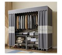 Genérico Armario De Tela para Ropa, Percha Portátil, Armarios Grande Abierto, Organizador Y Ropero Portátil para Colgar Ropa, para Dormitorio Y Sala De Estar(D,120cm/47.2in)