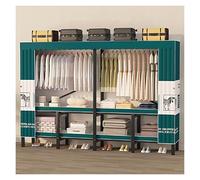 Genérico Armario Plegable para Ropa, Ropero con Cubierta De Tela, Portátil con Varillas para Colgar, Plegable Roupeiros para Quarto Tecido, para Vestidor, Dormitorio(A,170cm/66.9in)
