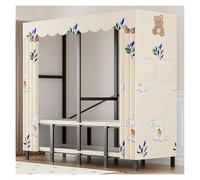 Genérico Armario Portátil De Tela, Perchero Plegable para Ropa De Metal, Base Plegable De Una Pieza, Organizador con Funda De Tela, para Dormitorio(A,193X50X170cm)