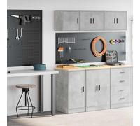 Genérico Armarios 2 uds para Garaje Madera de ingeniería RIS hormigón,Economía e Industria,Almacenamiento Industrial,Armarios industriales-3328299