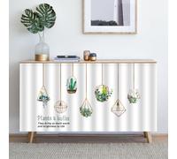 Genérico Armarios Cortinas de Debajo del Fregadero con impresión sin Perforaciones para lavavajillas Cortina Cocina a Prueba de Polvo Debajo del Fregadero MA7 140 cm de Ancho x 100 cm de Alto