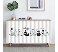 Genérico Armarios Cortinas de Debajo del Fregadero con impresión sin Perforaciones para lavavajillas Cortina Cocina a Prueba de Polvo Debajo del Fregadero MA5 50 cm de Ancho x 70 cm de Alto