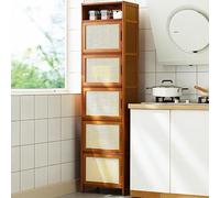 Genérico Armarios De Cocina Independientes con Puertas Y Estantes, Ideales para Guardar Condimentos, Ollas Y Sartenes, Y Que Pueden Usarse como Despensa En La Sala(Transparent,Four Floors)