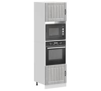 Genérico Armarios para Horno 2 uds Kalmar Gris Sonoma Madera ingeniería,Mobiliario,Armarios y Almacenamiento,Armarios de Cocina,Gris,55.2 KG,3315047