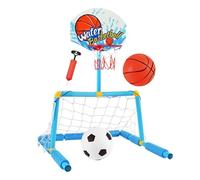 Genérico Aro de Baloncesto para Piscina,Juego Flotante 2 en 1 de Fútbol Americano y Portería de Agua - Portería de Fútbol para Piscina - para Playa, Campamento, Gimnasio, Lago, y Viajes de Verano