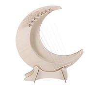 Genérico Arpa de Lira de Madera 7 Cuerdas, Base Incluida, Instrumento Musical Pequeño y Práctico para Aprendizaje y Actividades Musicales Infantiles