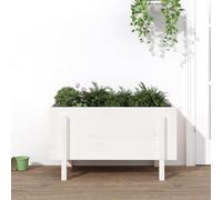 Genérico Arriate Elevado de jardín Madera Maciza Pino Blanco 101x50x57cm,Casa y jardín,Jardín,Jardinería,Maceteros y jardineras-825213