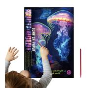 Genérico Art Kits with Glow in The Dark Feature, 4X Paper Sheets and Pen, Fun Creative Drawing Set for Children, Teens, and Adult Crafting Project