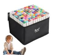 Genérico Art Marker Set, Fine Point and Brush Tip Sketch Pens, Vibrant Coloring Markers for Kids and Teens, Perfect for Easter Basket Stuffers, Creative Book Taking and Art Projects