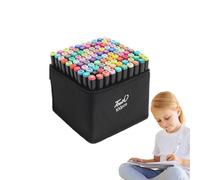 Genérico Art Marker Set, Fine Point and Brush Tip Sketch Pens, Vibrant Coloring Markers for Kids and Teens, Perfect for Easter Basket Stuffers, Creative Book Taking and Art Projects