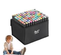 Genérico Art Marker Set, Fine Point and Brush Tip Sketch Pens, Vibrant Coloring Markers for Kids and Teens, Perfect for Easter Basket Stuffers, Creative Book Taking and Art Projects