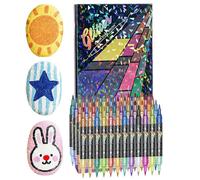 Genérico Art Markers - Double-Tip No Bleed | 48-Color Set Markers with Fine and Brush Tips, Alcohol Ink with Smooth Blending, Coloring Tools for Journaling, Scrapbooking, Ilustración, Sketching