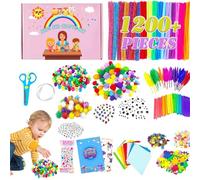 Genérico Art Set Activity Materials, Crafting Suministros Conjuntos para el, Educación Artes Pagos Pom Buttons Kit, Juguetes creativos hechos a mano