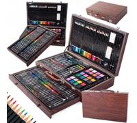 Genérico Art set for painting case wood 143 pieces
