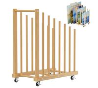 Genérico Art Storage Rack - Space Saving Display Holder for Posters and Paper | Metal Frame with Multi Slot Design, Vertical Organizer for Studio Desk Wall Home Preschool School Artist Craft