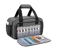 Genérico Art Supplies Organizer Bag, Craft Storage Case, Large Capacity Paint Holder Tote, Polyester, Travel Friendly, School Office Teacher Use, 13.98x8.66x7.09 Inches