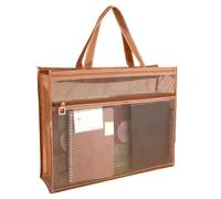 Genérico Art Supply Bag, Storage Tote, 17x13x4.4 Inch, Waterproof Lightweight Organizer with Zipper and Handle, Mesh Bag for Painting Posters Teaching Materials, School Studio Travel