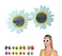 Genérico Art the Clown Sunflower Glasses, Terrifier Cosplay Decorative Yellow Eyewear for Adult Halloween Costume (Blue)