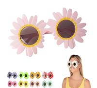 Genérico Art the Clown Sunflower Glasses, Terrifier Cosplay Decorative Yellow Eyewear for Adult Halloween Costume (Light Pink)
