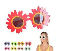 Genérico Art the Clown Sunflower Glasses, Terrifier Cosplay Decorative Yellow Eyewear for Adult Halloween Costume (Red)
