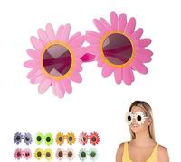 Genérico Art the Clown Sunflower Glasses, Terrifier Cosplay Decorative Yellow Eyewear for Adult Halloween Costume (Dark pink)