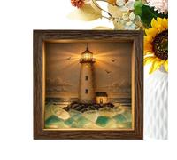 Genérico Art1 Frames For Wall Sea Glass Beach Keepsake With LED Warm Light1
