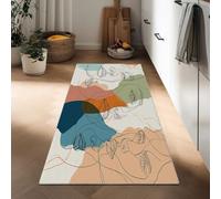 Genérico Arte Abstracta De Rostro Alfombra Pasillo 50 x 140 cm, Alfombra de Cocina Antideslizante Minimalismo Alfombras Corredor Pasillo para Entrada Lavanderia Salón Dormitorio