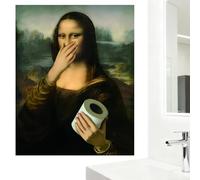 Genérico Arte Da Parete Per Bagno Divertente,Decorazione Toilette Vintage | Poster Per Decorazione Parete Bagno,Per Appartamento Hotel Casa Toilette Ristorante Area Vanità Casa Al Mare