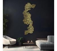 Genérico Arte de Pared Abstracto de Metal, decoración de Pared de líneas, decoración Vertical Moderna, decoración de Obras de Arte de Metal, Escultura Moderna para decoración del hogar para Sal